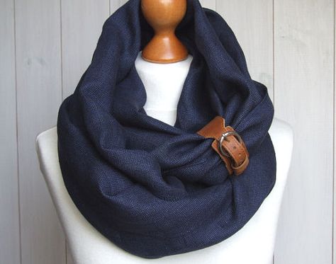 Sewing Scarves, Scarf Cuff, Linen Scarf, Diy Scarf, Tube Scarf, Linen Scarves, How To Wear Scarves, Diy Couture, Scarf Jewelry