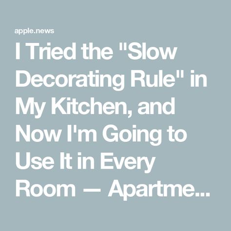 I Tried the "Slow Decorating Rule" in My Kitchen, and Now I'm Going to Use It in Every Room — Apartment Therapy Book Tower, My Kitchen Rules, Decorating Rules, Florida Condos, Kitchen Rules, Den Office, Sweet Time, Kitchen Transformation, French Restaurants