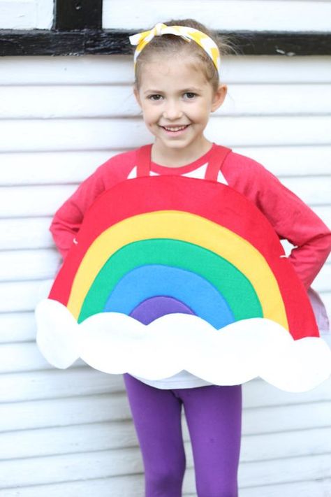 Rainbow Halloween Costume, Vocabulary Parade, Rainbow Costume, Costume Rainbow, Rainbow Costumes, Kids Halloween Costumes, Baby Costume, Handmade Costumes, Special Halloween