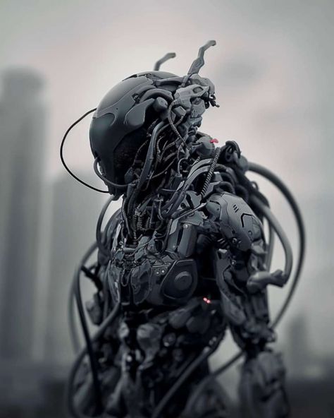 Creepy Robot, Scary Robot, Cyberpunk Tech, Android Robot, Futuristic Robot, Dreamy Artwork, Tech Art, Battle Armor, Sci Fi Horror