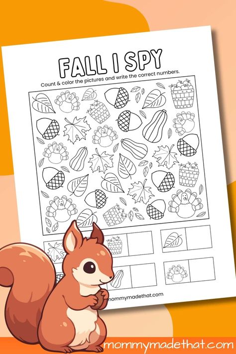 I Spy Fall Printables For Kids Free, Fall I Spy, Thanksgiving Kids Activities Printables, I Spy Printables For Kids Free, Thanksgiving I Spy, I Spy Printable, Holiday Classroom Activities, Thanksgiving Activities Preschool, Games For Kids Classroom