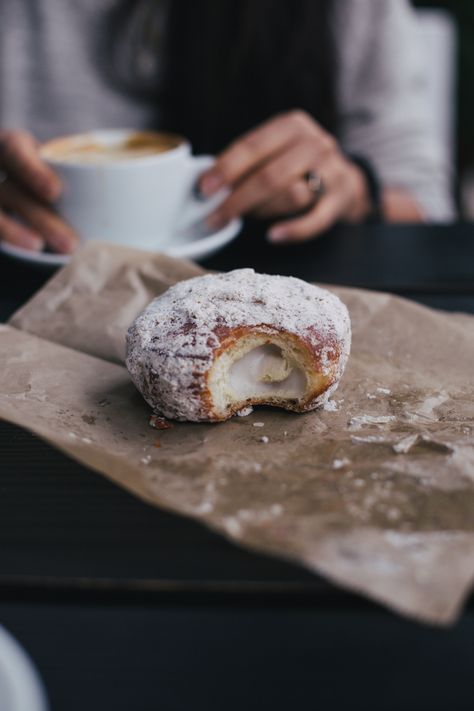 coconut cream donut + coffee | Cultural Chromatics Dunkin Christmas, Donut And Coffee, Donut Coffee, Coffee Coconut, Cream Donut, Heart Coffee, Dessert Photography, Coffee And Donuts, Beautiful Food Photography