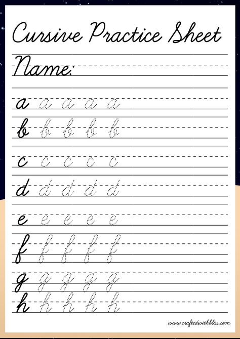 Tracing Cursive Letters, Cursive Alphabet Printable, Cursive Tracing, Cursive Writing Practice, Cursive Practice Sheets, Worksheet Alphabet, Cursive Letters Worksheet, Alphabet Cursive, Letter Practice Sheets