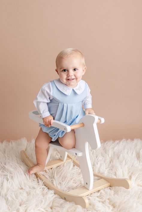 1st Birthday Photoshoot, Boy First Birthday, Rocking Horse, Boy Party, Birthday Photoshoot, Boy Birthday Parties, Horse Pictures, 1st Birthday, First Birthdays