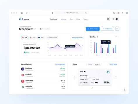 Fincome UI Kit - Credit Card by Sasongko Budhi R ✦ on Dribbble Credit Card Design, Just Saying Hi, Finance App, Mobile App Ui, Ui Kit, App Ui, Business Finance, Say Hi, Ui Design