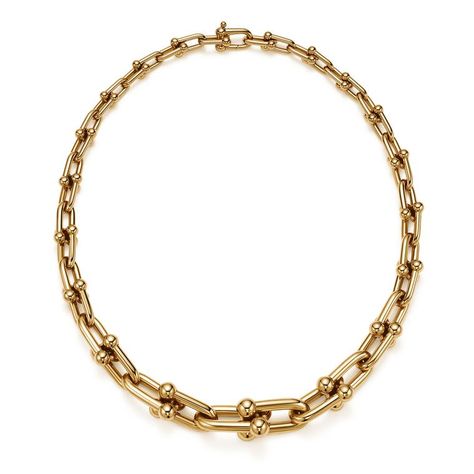 Tiffany Hardware Graduated Link Necklace Tiffany Hardwear, Italian Gold Jewelry, Jewelry By Brand, Tiffany And Co Jewelry, Tiffany And Co Necklace, Fine Gold Jewelry, Tiffany Jewelry, Gold Jewelry Necklace, Gold Jewellery Design Necklaces