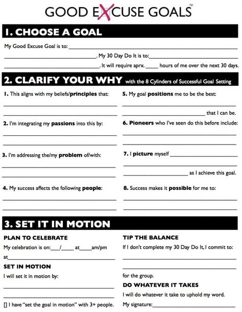 Goal Worksheet                                                                                                                                                                                 More Goal Worksheet, Goal Sheet, Manual Driving, Goals Worksheet, Make A Decision, Good Excuses, Coaching Tools, Therapy Worksheets, Goal Planning