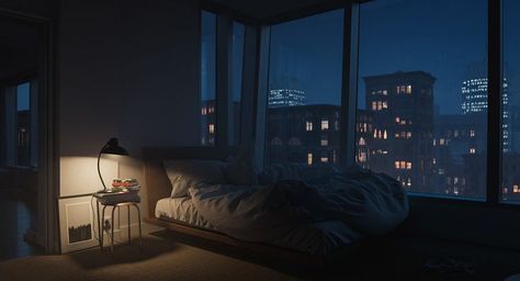 Night Apartment Aesthetic, Bedroom At Night, Lighting Scheme, Green Scenery, City Planner, Night Background, Home Comfort, Beautiful Film, Night Landscape