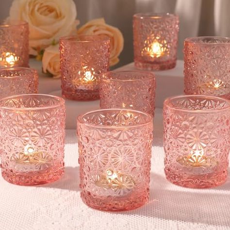 Registry Finder | Gifting for Weddings, Babies, & Every Celebration's Amazon Page Women Birthday Centerpieces, Pink Wedding Candles, Candle Centerpieces Birthday, Bud Vases For Wedding, Table Centerpieces Birthday, Floral Bridal Shower Theme, Centerpieces Birthday, Pink Candle Holders, Pink Candle