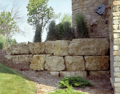 boulder-retaining-walls-12 | boulderimages.com | Flickr Rock Retaining Walls, Terraced Patio, Terraced Patio Ideas, Boulder Wall, Boulder Retaining Wall, Rock Retaining Wall, Retaining Wall Design, House Patio, Mulch Landscaping