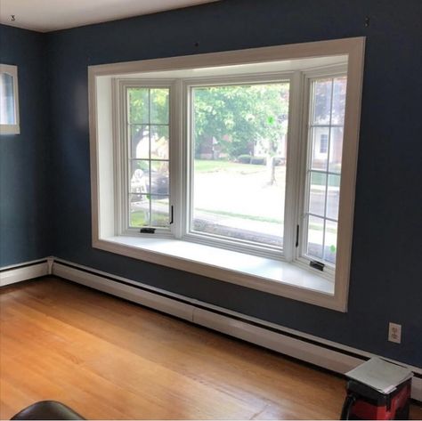 Bump Out Window Interior, Bay Window Remodel, Bow Window Living Room, Bay Window Replacement, Bump Out Window, Bay Window Design, Bow Windows, Bay Bow Windows, Window Remodel