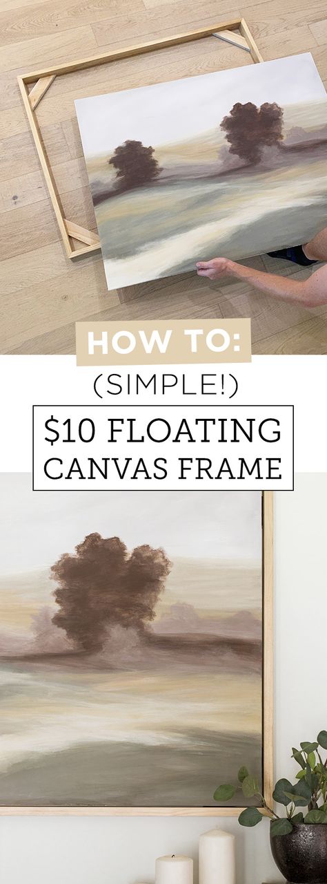 Diy Canvas Frame, Floating Canvas Frame, Cuadros Diy, Jackson Pollock, Decor Minimalist, Art Tutorial, Diy Frame, Diy Canvas, Pics Art