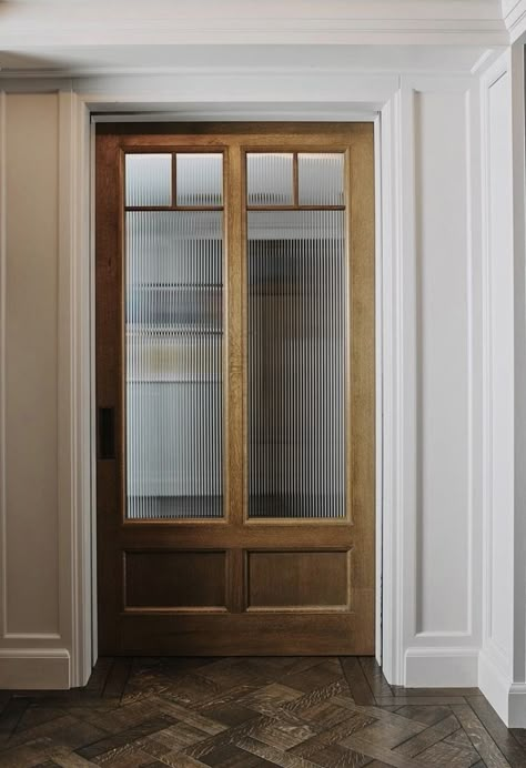 Glass Pocket Door, Reeded Glass, Room Doors, Internal Doors, Pocket Doors, House Interior Decor, Apartment Design, House Inspo, Artichoke