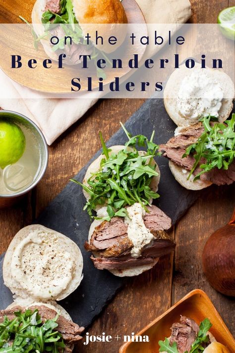 Beef Tenderloin With Horseradish Sauce, Filet Mignon Sliders Recipe, Roast Beef Sliders With Horseradish, Steak Sliders With Horseradish, Fancy Roast Beef Sandwich, Filet Sliders Recipe, Party Roast Beef Sandwiches, Tenderloin Steak Sandwich Recipes, Beef Tenderloin Leftovers