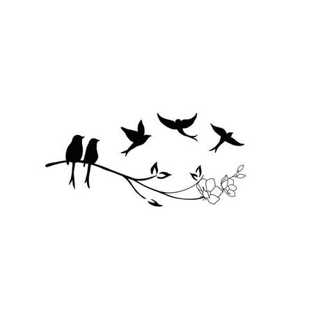 Birds illustration Bird Tattoo Across Chest, Bird Family Tattoos For Women, Three Bird Tattoos For Women, Small Family Tattoos For Women, Bird Heart Tattoo, Delicate Wrist Tattoos For Women, Bird Branch Tattoo, Three Little Birds Tattoo, Three Birds Tattoo