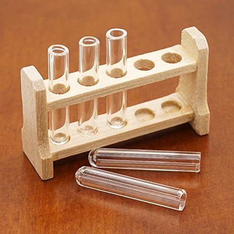 Miniature Dollhouse Accessories, Glue Art, Mini Laptop, Wood Rack, Test Tubes, School Accessories, House Miniature, Miniature Gift, Science Lab