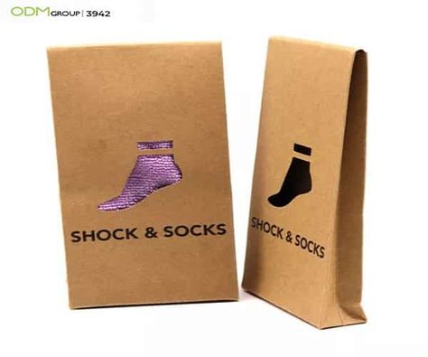 Step Up Your Socks Merch with this Custom Kraft Paper Packaging Socks Ideas, Black Kraft Paper, Kraft Paper Packaging, Socks Packaging, Take Out Containers, Unique Socks, Retail Shelving, Promotional Products Marketing, Custom Socks