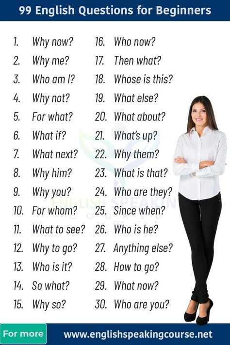 99 English Questions for Beginners - Today I will teach you 99 English questions that are always needed when speaking English. Spoken English Questions, Learn English Speaking For Beginners, Questions In English Learning, How To Make Questions In English, Basic English For Beginners, Daily Conversation English For Beginners, Daily Speaking English Sentences, Basic To Advance English, Interrogative Sentences