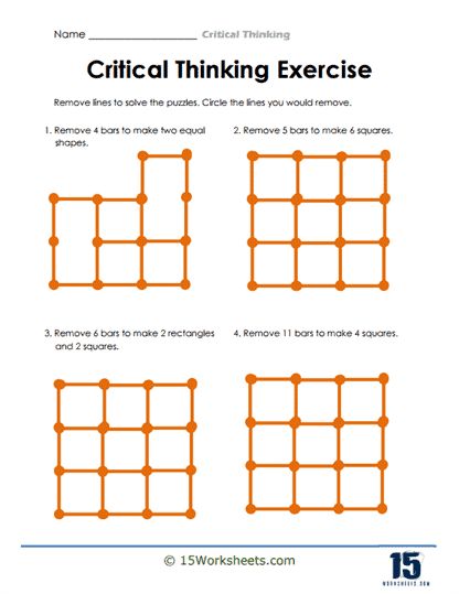 Bar Puzzle Worksheet - 15 Worksheets.com Critical Thinking Skills Activities, Critical Thinking Worksheets, Higher Order Thinking Activities, Creative Thinking Activities, Higher Order Thinking Questions, Analytical Thinking, Logic And Critical Thinking, Worksheets For Class 1, Puzzle Worksheet