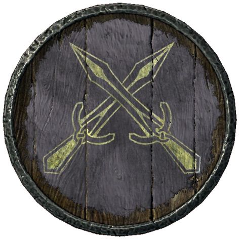 Riften Guard's Shield - Skyrim Wiki Skyrim Guard, Imperial Legion, 4 Point Star, Viking Medieval, Dark Brotherhood, Wooden Shield, Light Shield, Gaming Merchandise, Norse Vikings