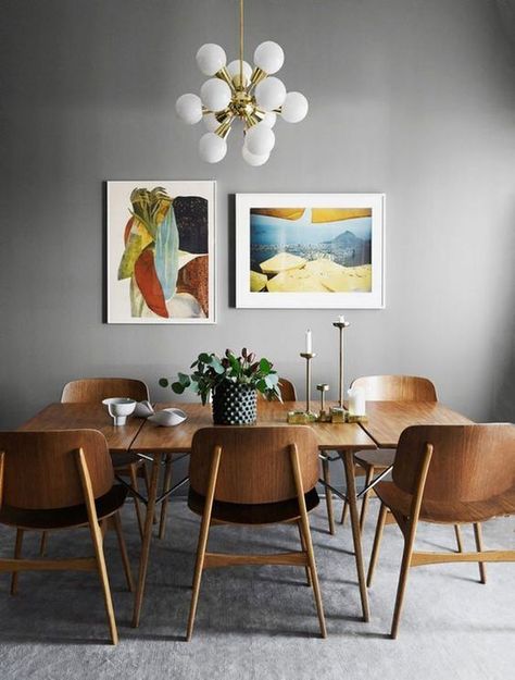 10 Best Mid-Century Modern Dining Chairs - Nordic style brown mid-century modern dining chairs Apartment Kitchens, Apartemen Studio, Mid Century Dining Room, Mid Century Modern Dining Room, Apartment Dining, Mid Century Living Room, Expandable Dining Table, Mid Century Modern Dining, Mid Century Dining