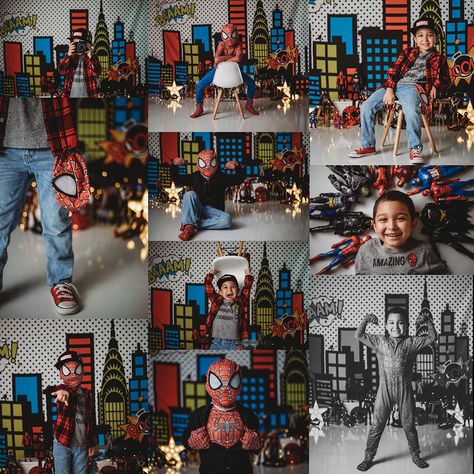 Spiderman Theme Photoshoot, Spidey Photoshoot, Spiderman Photoshoot, Superhero Photoshoot, Toddler Photoshoot, Spiderman Theme, Super Hero Theme, Spiderman Birthday Party, Avengers Birthday