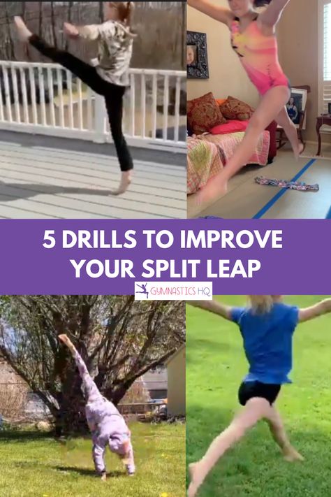 How To Improve Leaps Dance, How To Improve Leaps, Dance Leaps, Gymnastics Drills, Gymnastics Moves, Gymnastics Routines, Dance Stretches, Gymnastics Tricks, Dance Competitions