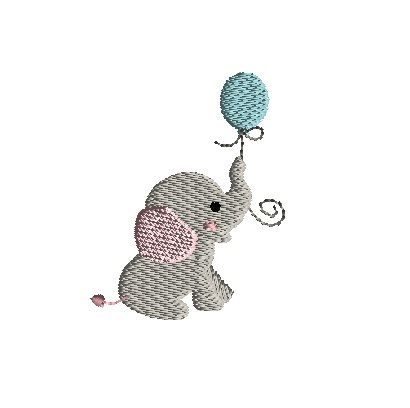 Hand Embroidery Clothes, Baby Embroidery Patterns, Elephant With Balloon, Ideas Bautizo, Kids Embroidery, Ideas For Embroidery, Embroidery Clothes, S Embroidery, Embroidery Template