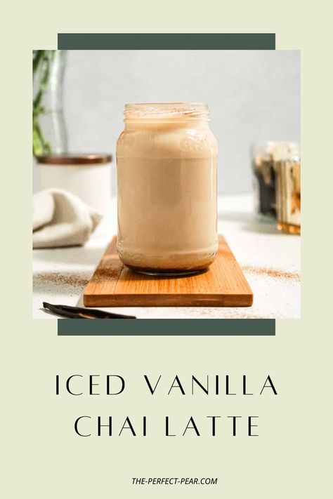 An iced vanilla chai latte is a great way to start your morning or have as an afternoon pick-me-up on a hot day. It's a refreshing drink and such an easy recipe: all you need are vanilla chai tea bags (or regular chai tea bags), water, vanilla extract, ground cinnamon, and your milk of choice. If you want extra vanilla flavor, you can add vanilla bean or vanilla syrup! #easyrecipes #lowsugar #healthyrecipes #chailatte Vanilla Chai Tea Latte Recipe, Chai Tea Bags, Vanilla Chai Latte, Chai Tea Latte Recipe, Iced Chai Tea Latte, Vanilla Chai Tea, Iced Chai Tea, Oat Milk Recipe, Tea Latte Recipe