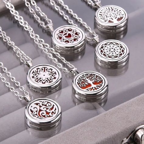 Stainless Steel Essential Oil Diffuser Necklace - Aromatherapy Amulet Perfume Locket Pendant for Women Tag a friend who would love this! FAST US Shipping Get it here ——> https://prehype.shop/stainless-steel-essential-oil-diffuser-necklace-aromatherapy-amulet-perfume-locket-pendant-for-women/ #newcollection #onlineshopping 10 Dollar Store, Perfume Locket, Essential Oil Diffuser Necklace, Viral Products, 10 Dollar, Oil Diffuser Necklace, Essential Oil Necklace Diffuser, Daily Wear Jewellery, Diffuser Necklace