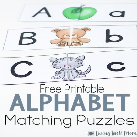 Teacch Material, Letter Matching Activities, Alphabet Puzzle, Letter Recognition Activities, Printable Alphabet Letters, Alphabet Matching, Lowercase Letter, Preschool Literacy, Teaching Letters