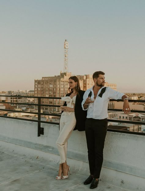 Rooftop Photoshoot, Modern Elopement, Urban Engagement, City Engagement Photos, Engagement Session Outfits, City Engagement, Urban Wedding, Engagement Photo Outfits, The Perfect Guy