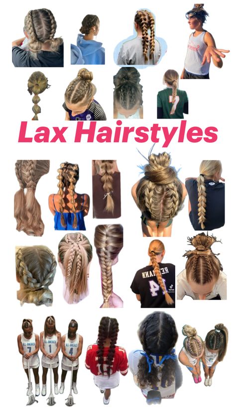 Hairstyles for lacrosse Hairstyles For Lacrosse, Lacrosse Hairstyles, Sport Hair, Sports Hairstyles, Lacrosse, Hair Inspo, Makeup Looks, Hair Makeup, Hairstyles