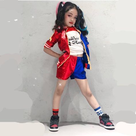 Harley Quinn Disfraz, Harley Cosplay, Cosplay Kids, Harley Quinn Halloween, New Harley, Harley Quinn Costume, Elegant Girl, Carnival Costumes, T Shirt Costumes