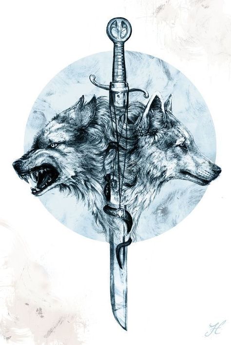 Dire Wolf Art, Wolf Paw Print, Wolf Art Print, Wolf Tattoo Sleeve, Rune Tattoo, Samurai Helmet, Two Wolves, Wild Tattoo, King Tattoos