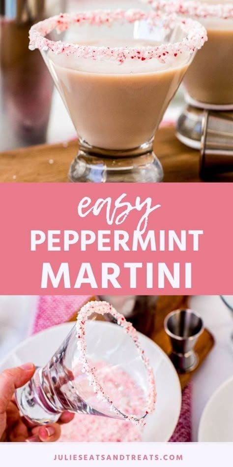 Drinks With Peppermint Vodka, Martini Ideas, Peppermint Martini Recipe, Winter Sangria Recipes, Gingerbread Martini, Peppermint Cocktail, Peppermint Vodka, Peppermint Martini, Xmas Drinks