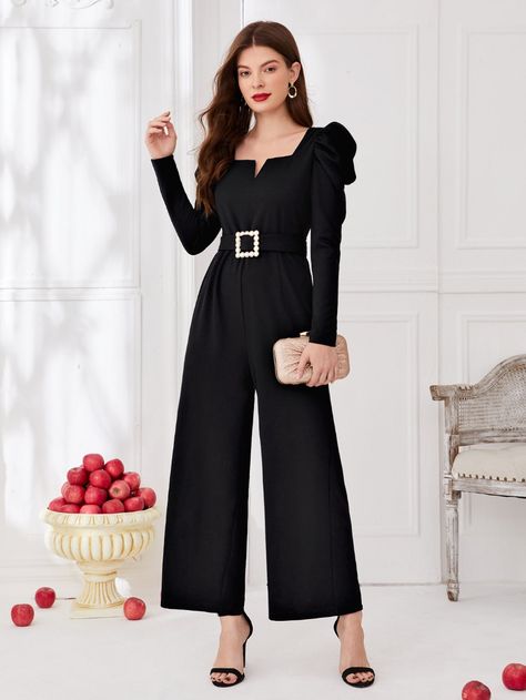 Jumpsuit Sleeves Design, Dress Jumpsuit Outfit, Fancy Jumpsuit Outfit, Stylish Belts For Women Fashion, Classy Jumpsuit Outfits Long Sleeve, Latest Jumpsuit Designs, Jump Suites Elegant, Palazzo Jumpsuit Outfit Classy, Jumpsuit Elegant Chic Classy