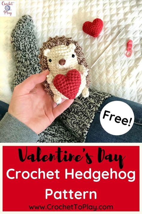 Easy Crochet Projects Valentines Day, Valentines Crochet For Him, Crochet Valentine Stuffed Animals, Cute Valentine Crochet Gifts, Easy Crochet Valentines, Crochet Projects For Valentines Day, Crochet Gifts For Valentines Day, Free Crochet Pattern Valentines Day, Valentine Free Crochet Pattern