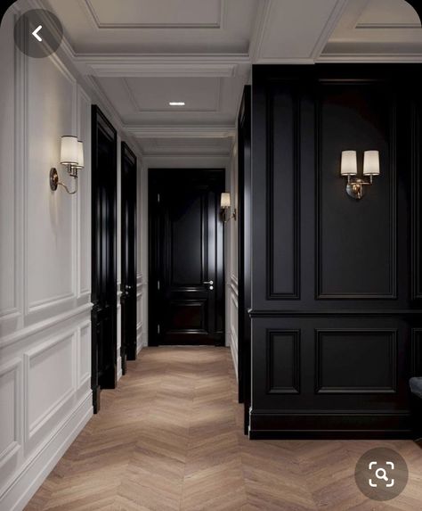 아파트 인테리어, Dream House Interior, Wood Flooring, Dream House Decor, Black Walls, House Inspo, Dream Home Design, 인테리어 디자인, House Inspiration