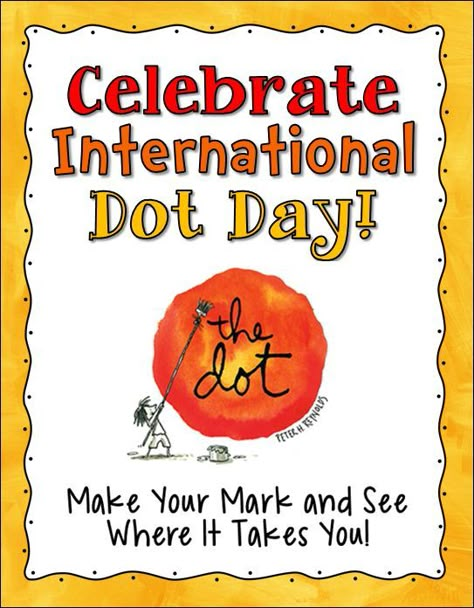 Celebrate International Dot Day on September 15th and inspire your students to think about how they can "make their mark" on the world! These free resources will help get you started! Peter Reynolds, September Preschool, The Dot Book, International Dot Day, Literacy Day, Library Activities, Dot Day, Beginning Of The School Year, Library Ideas