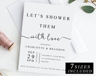 Wedding | Etsy Couples Shower Themes, Couples Shower Invitation, Wedding Shower Themes, Couples Bridal Shower, Couple Wedding Shower, Cha Bar, Couples Shower Invitations, Wedding Shower Invitations, Invitation Baby Shower