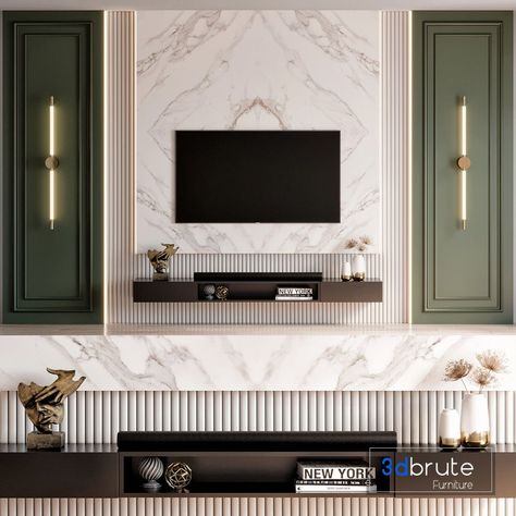 TV Wall 21 3d model Buy Download 3dbrute Modern Tv Wall Units For Bedroom, Tv Wall New Classic, Tv Wall Between Two Doors, Lowers Tv Unit Design, Partition Wall With Tv, Office Tv Wall Design, Neoclassical Tv Wall Design, New Tv Unit Design, Around Tv Wall Decor