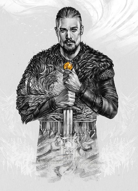 ArtStation - Uhtred of Bebbanburg, Tatiana Anor Last Kingdom Uhtred, Destiny Is All, Uhtred Of Bebbanburg, Viking Wallpaper, Alexander Dreymon, Vikings Valhalla, Crossover Art, Hair Vector, Vikings Ragnar