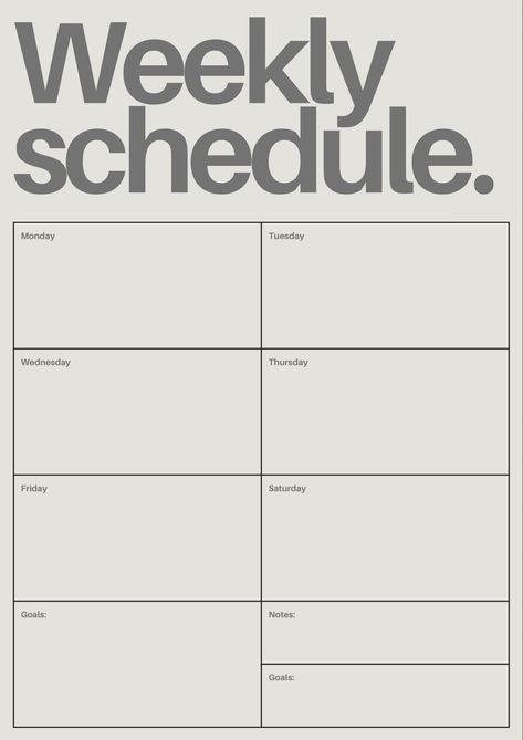 Weekly schedule digital download Schedule Templates University, Weekly Routine Schedule Template, Ipad Schedule Template, Schedule Templates School, Free Printable Weekly Schedule Templates, Weekly Schedule Template Aesthetic, School Schedule Templates, Printable Schedule Templates, Schedule Design Layout