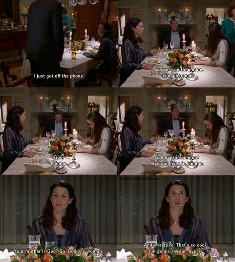 “God is a woman” —Lorelai Gilmore Lorelai Gilmore Quotes, Oy With The Poodles Already, Gilmore Quotes, Oy With The Poodles, Luke And Lorelai, Girls Tv Series, Gilmore Girls Quotes, God Is A Woman, Be My Friend