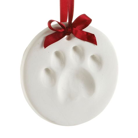 Clay Pawprint Keepsake Kit - BestProducts.com Paw Print Keepsake, Paw Print Ornament, Puppy Paw Prints, Pet Keepsake, Pet Paw Print, Red Gift Box, Cat Paw Print, Red Gift, Dog Paw Print