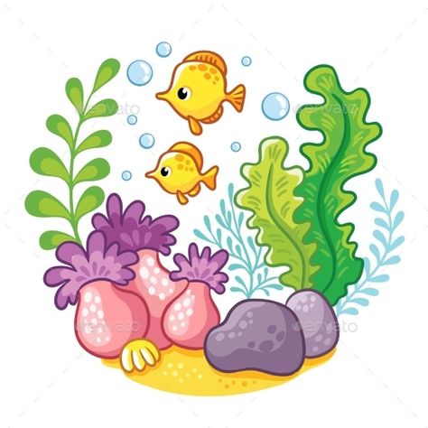 Cartoon Underwater Life #AD #Cartoon, #AFFILIATE, #Underwater, #Life Underwater Drawing, Sea Vector, Underwater Cartoon, Cartoon Sea Animals, Inkscape Tutorials, Cartoon Fish, Fish Drawings, Underwater Life, Art Drawings For Kids