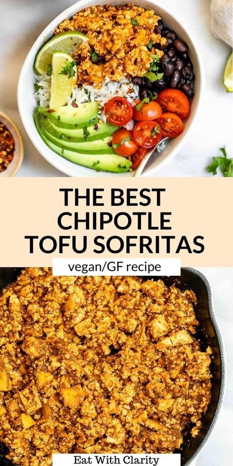 Chipotle Sofritas Recipe, Sofritas Tofu, Tofu Sofritas, Sofritas Recipe, Chipotle Sofritas, Chipotle Tofu, Copycat Chipotle, Tofu Recipe, Burrito Bowls