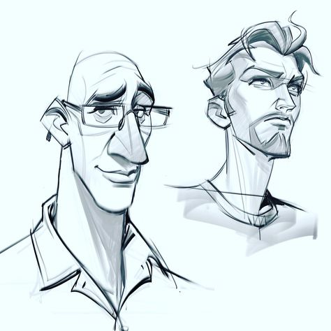 Imagination sketches for the night! #charactersesign #conceptart #drawing #caricature #imagination #sketches #doodles #gottogetbetter… | Instagram Character Design Heads, Expressive Character Design, Face How To Draw, Stylized Character Design Sketch, Worried Face Drawing, Cartoon Art Style Reference, Cartoons Characters Drawing, Cartoon Portrait Sketches, How To Draw Cartoon