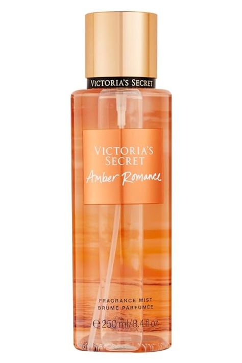 Victoria's Secret Amber Romance Refreshing Body Mist Soft Perfume, Hair And Body Mist, Profumo Victoria Secret, Amber Romance, Victoria Secret Body Spray, Victoria's Secret Perfume, Victoria Secret Body Mist, Shower Spray, Sweet Perfume